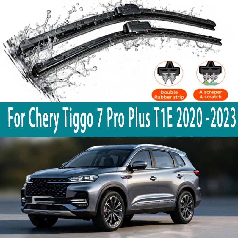 

LHD Front Windshield Wiper Blades For Chery Tiggo 7 Pro Plus T1E 2020 2021 2022 2023 2Pc Windscreen Cleaning Accessories