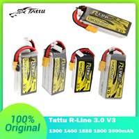 Tattu R-Line 3.0 V3 1300 1400 1550 1800 2000mAh 120C 4S 6S 14.8V Lipo Battery XT60 Plug FPV Racing Drone RC Quadcopter