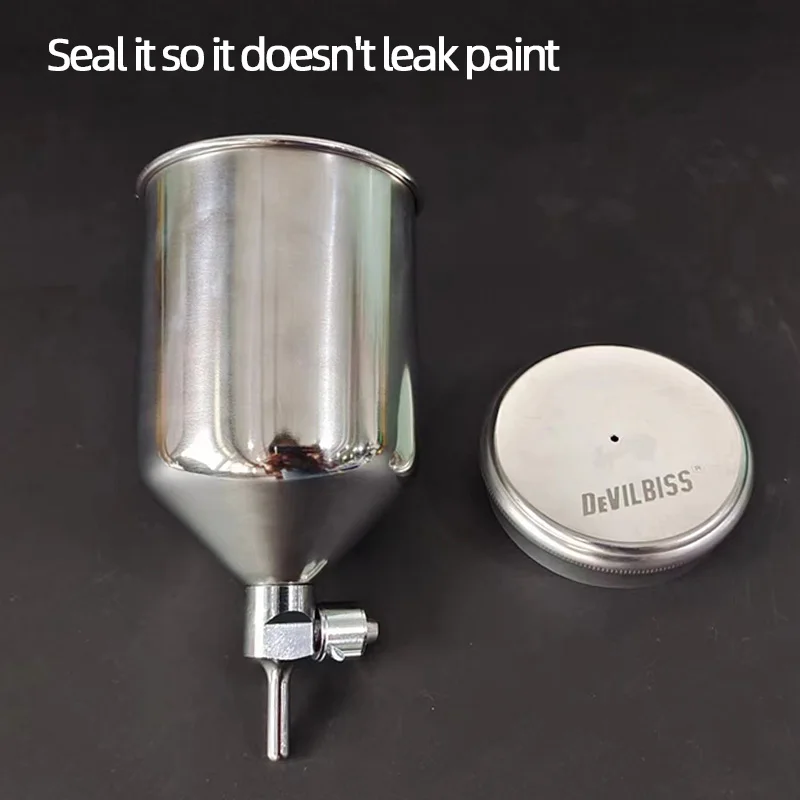 400CC Aluminum Pot DEVLBISS 502 Spray Gun Cup Air Spray Gun Tank Tank   Cup Paint Cup For Car paint