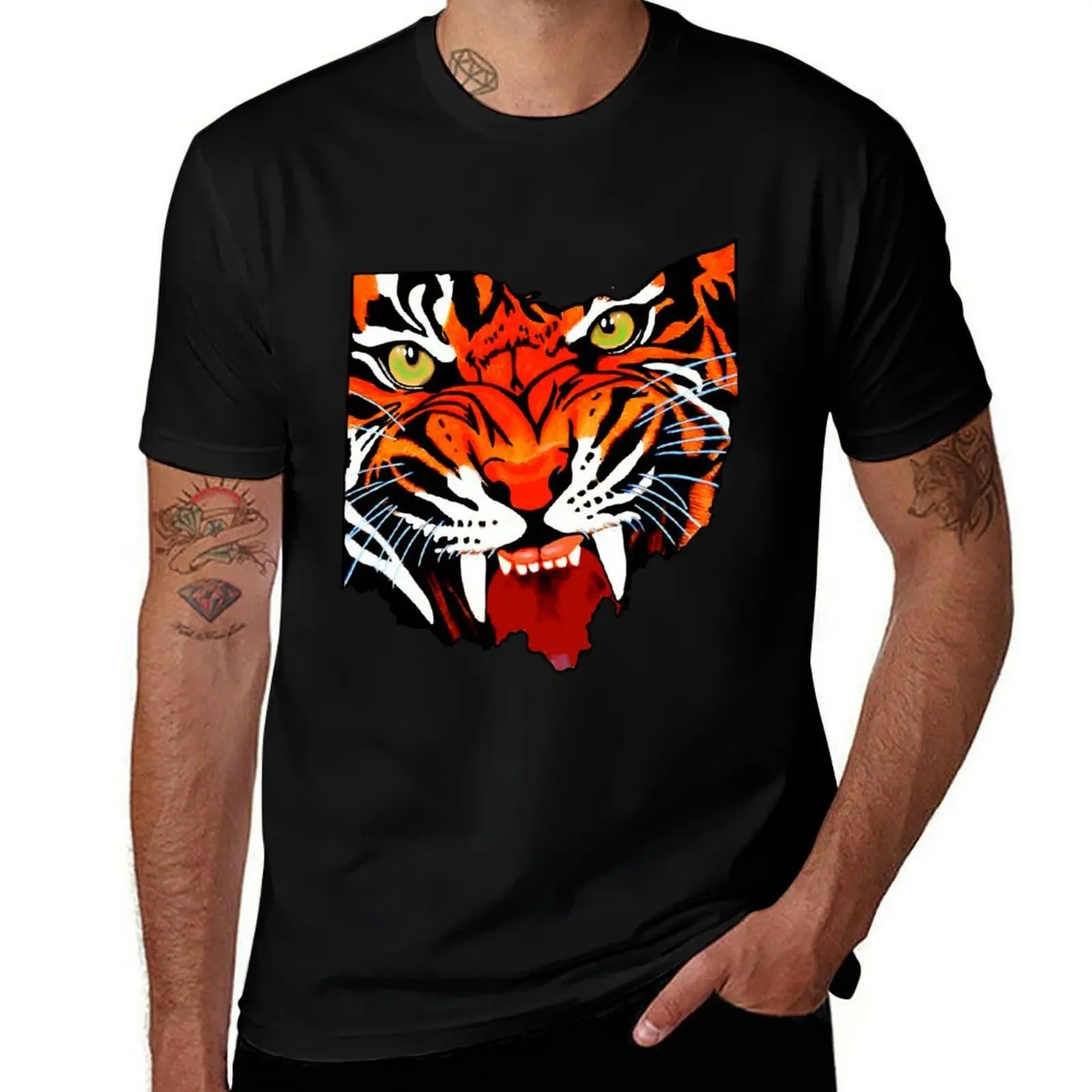 

Футболка Ohio Bengal, мужская футболка из 100% хлопка, футболка с аниме, футболка