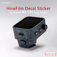 Hinefilm Skin for Godox X3 Wireless Flash Trigger Sticker Premium Decal Skin for Godox X3 X3-C Flash Trigger Protector Sticker