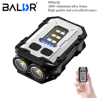 BALDR G111 Mini Keychain Light Portable LED Flashlight Strong Light Charge Led Household Outdoor Magnetic Safety Warning Light