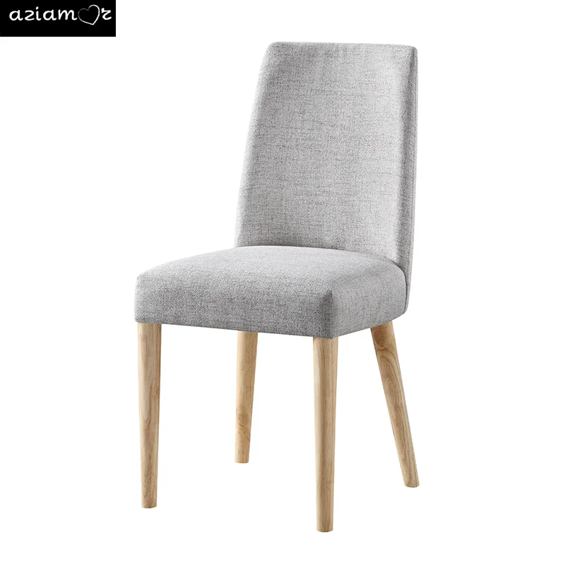 Taylor Chair With Natural Legs And Gray Fabric Solid Wood Construction with Corner Blocking Means Up to Any Task On-Site