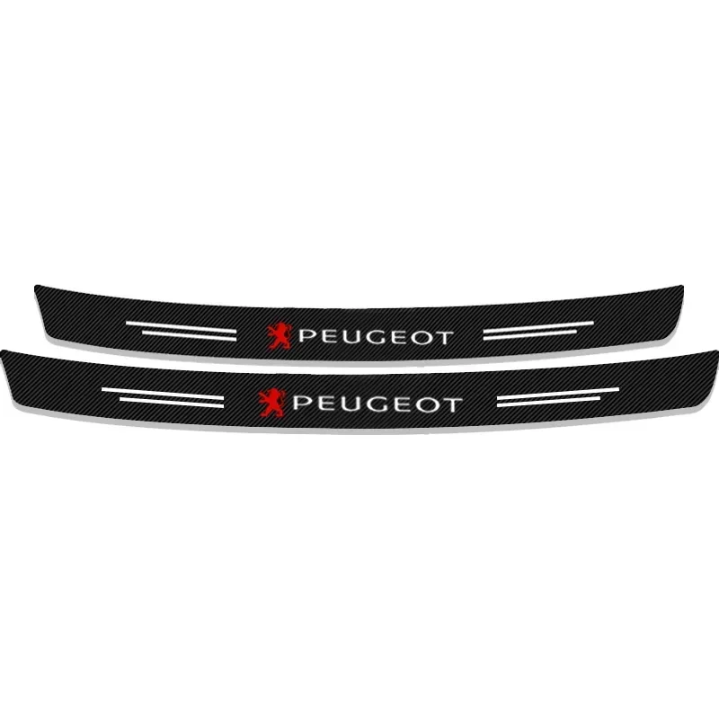 New 3D Carbon Fiber Car Trunk Protector Sticker Bumper Decal Compatible Peugeot 108 406 407 408 206 207 208 306 307 308 508 Car view 4