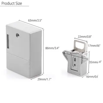 Baterie IC karta senzor zásuvka skříňky inteligentní SmartLock DIY neviditelný skrytý digitální zámek bez perforace 10 nejlepší prodej chytrý zámek zásuvky - №5