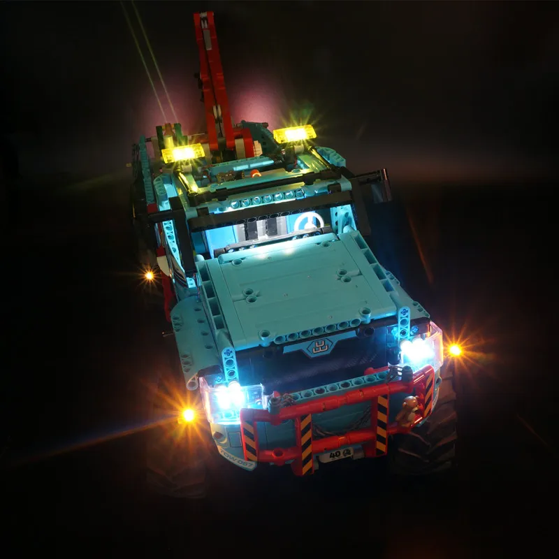 LED Lighting Set Suitable for LEGO Technic 6x6 All Terrain Tow Truck 42070 (Not Including Building Blocks)