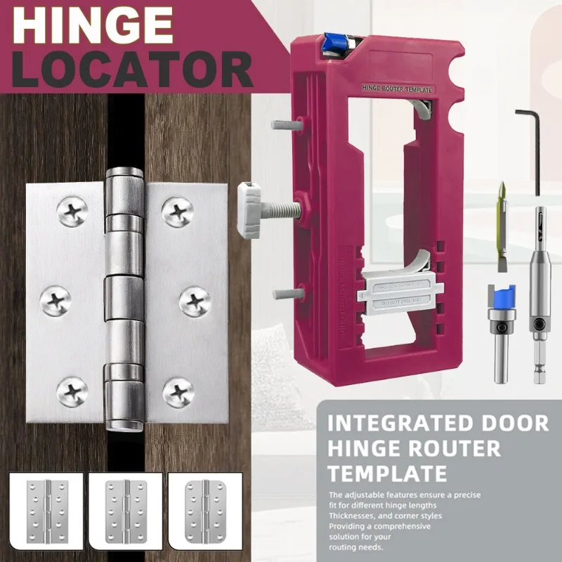 Door hinge and latch mounting kits, door hinge mortise formwork