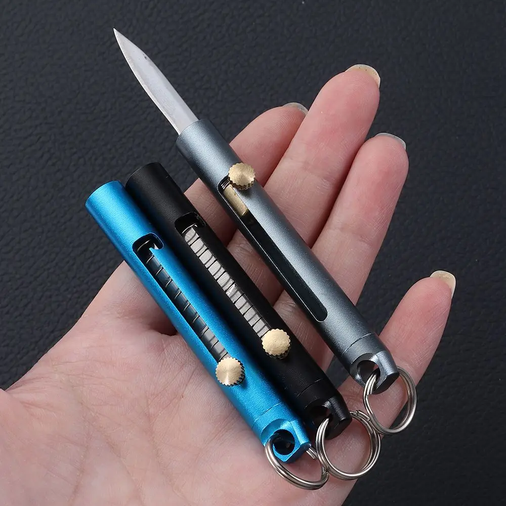 Multifunction Aluminum Alloy Self Defense Mini Foldable Knife Portable Key Chains Outdoor Survival Emergency Pocket EDC Tools