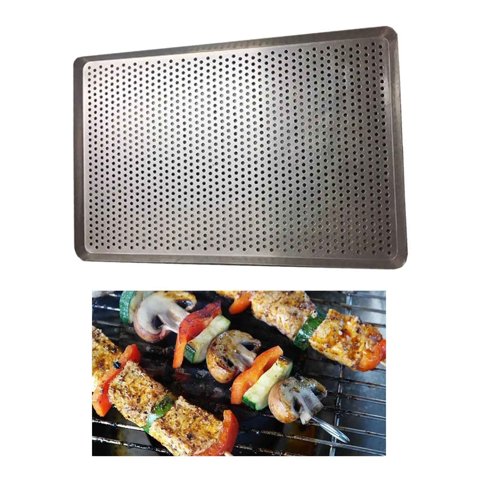 Puff Pastry Baking Tray with Holes Multipurpose Perforated Baking Pan for Restaurant Commercial Household Party Roasting