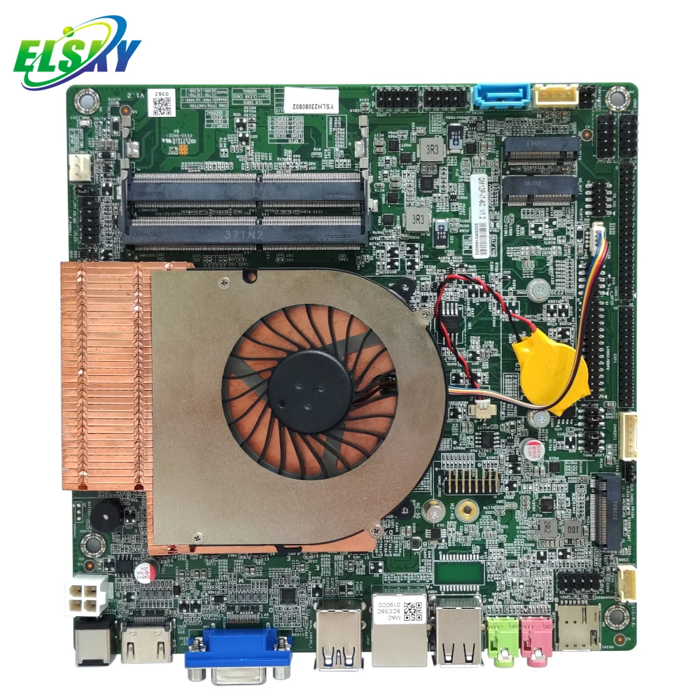 ELSKY QM13U Thin Mini-itx Motherboard with Processor I5-1335U Supports 13th Generation Raptor Lake CPU M.2 5G Module