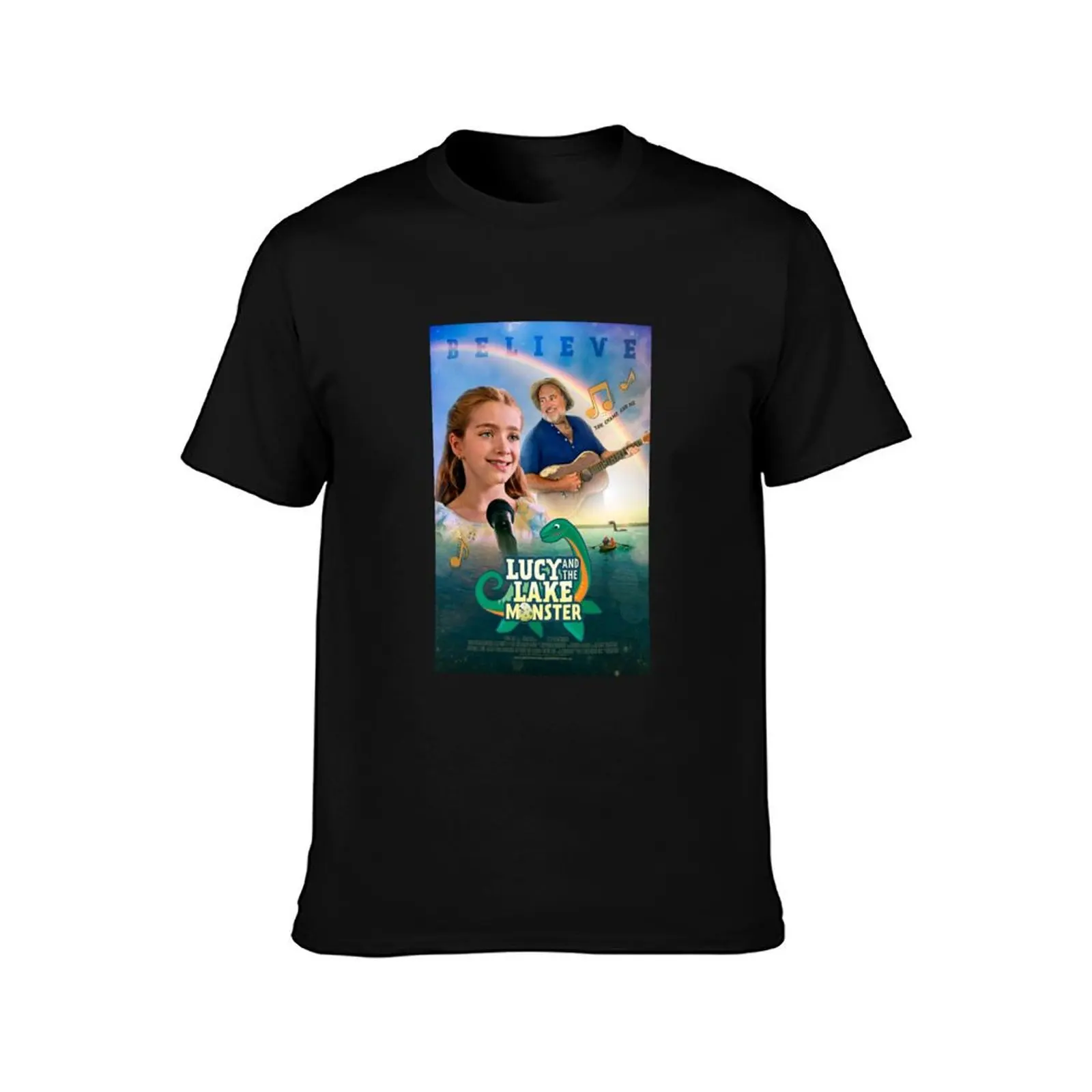 Lucy & the Lake Monster Movie Poster T-Shirt Everyday Wear Basic Short Sleeve Top T-Shirt