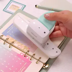 Three-hole hole punch & 4mm diameter hole punch paper hole punch for scrapbooks, loose-leaf notebooks, pocket books
