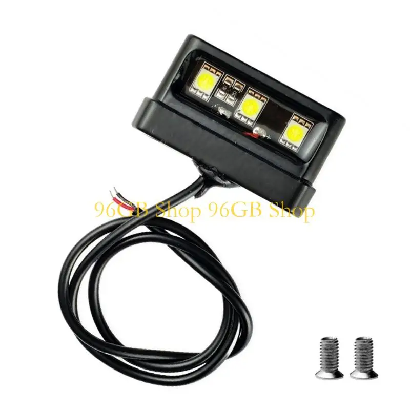 96GB Weatherproof Motorcycle License Light High Lumen LED Universal