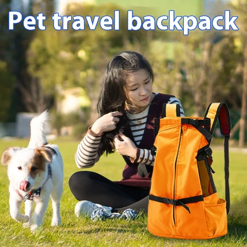 

Foldable Pet Backpack Cats Dogs Bags Portable Outdoor Riding Carrier Lightweight Travel Bag Breathable Mesh Carry Big Capacity