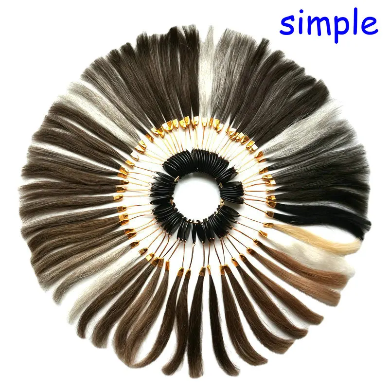 Hstonir Human Men Toupee Color Ring 64 Colors NI Color FTB Chart Customized Order Tool T001