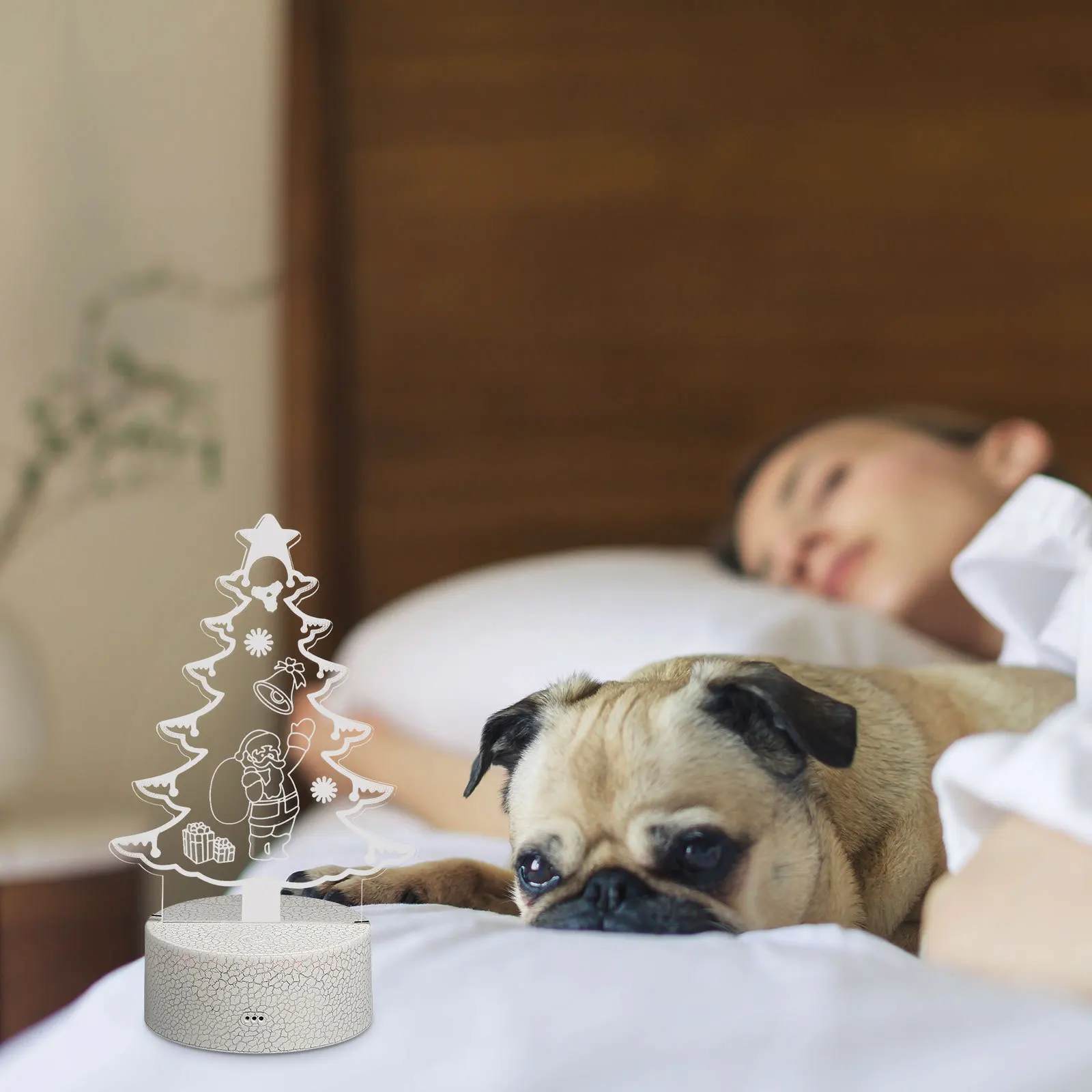 

1Pcs Christmas LED Night Light Bedside Lamp No High Penetration Acrylic Board Night Light Christmas Lamp