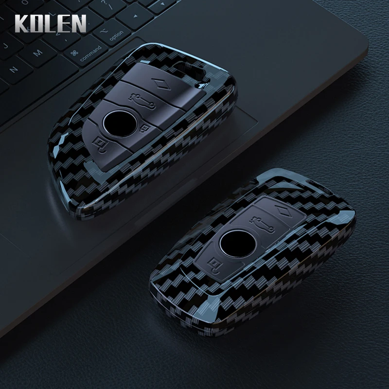 ABS Carbon Fiber Car Key Case Cover For BMW 1 2 3 4 5 6 7 Series X1 X3 X4 X5 X6 X7 F10 F20 F30 G20 G30 G01 F15 F16 G02 G05 F34