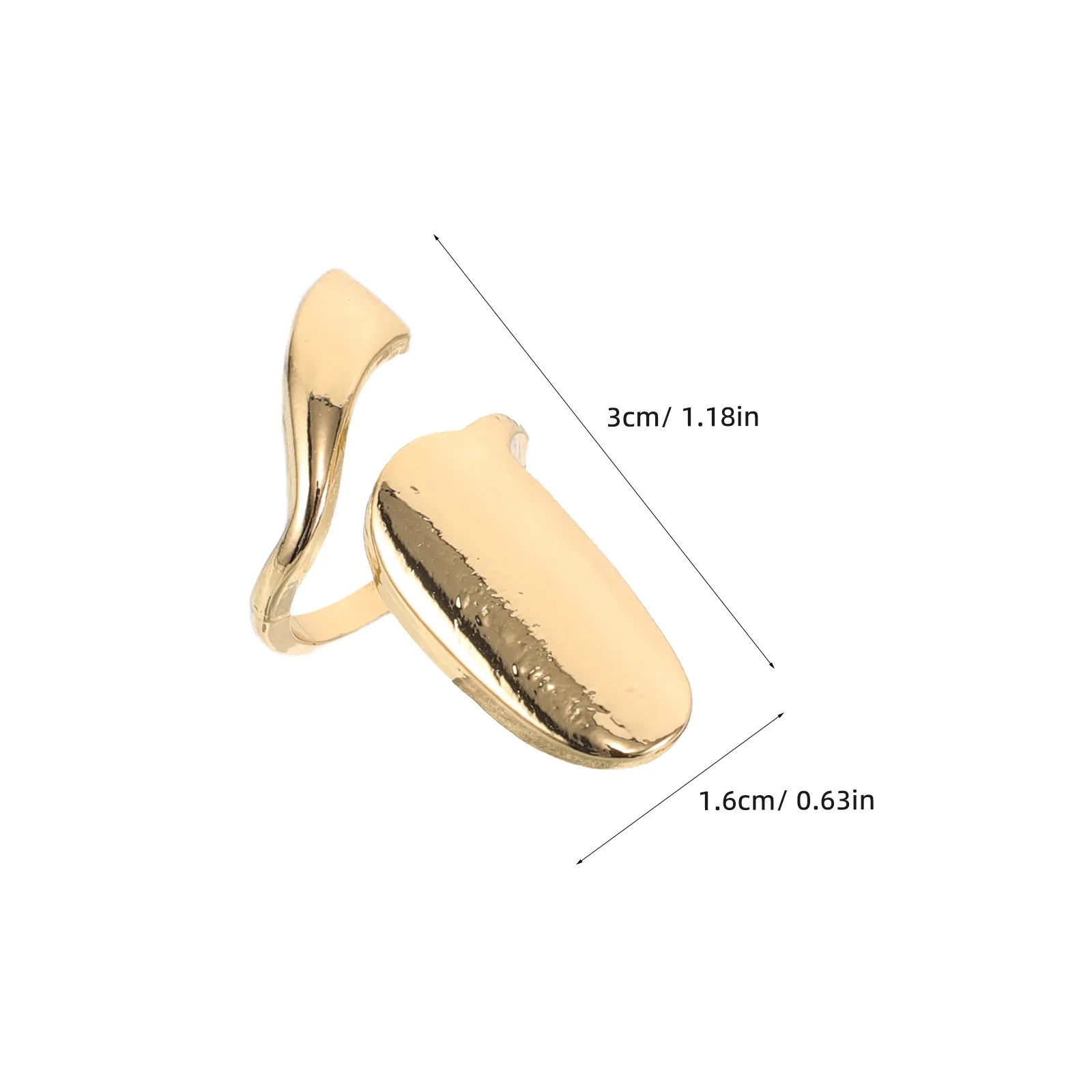 10Pcs Adjustable Fingernail Protection Rings Retro Golden Alloy Nail Cap Covers for Women Daily Nail Art Manicure Jewelry