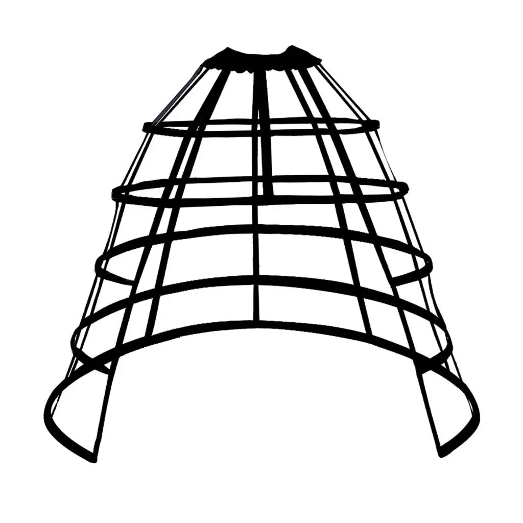 Women's Rare Vintage Cage Pannier 5 Hoop Skirt Victorian Bustle Petticoat