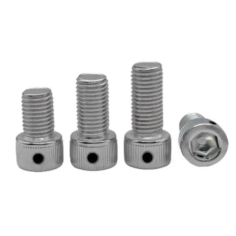 DIN912 304 Stainless Steel Hexagonal Head with Hole Lead Seal Screw Side Hole Anti-trip Stop Screw M2 M2.5 M3 M4 M5 M6 M8 M10