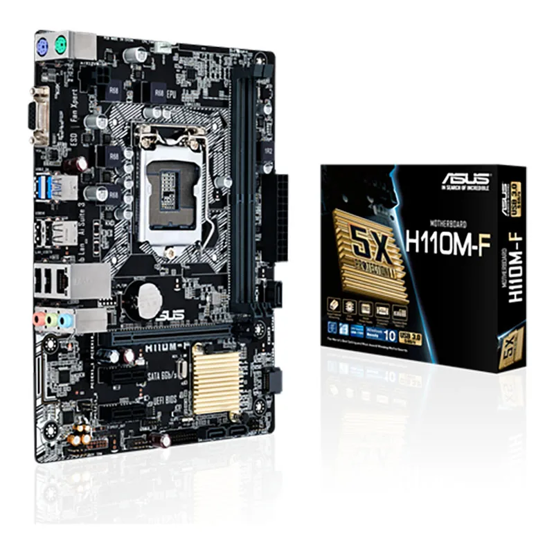 asus h110m f lga1151 pino placa placa placa do computador de desktop placa m atx pequeno suporte ddr4 novo 01