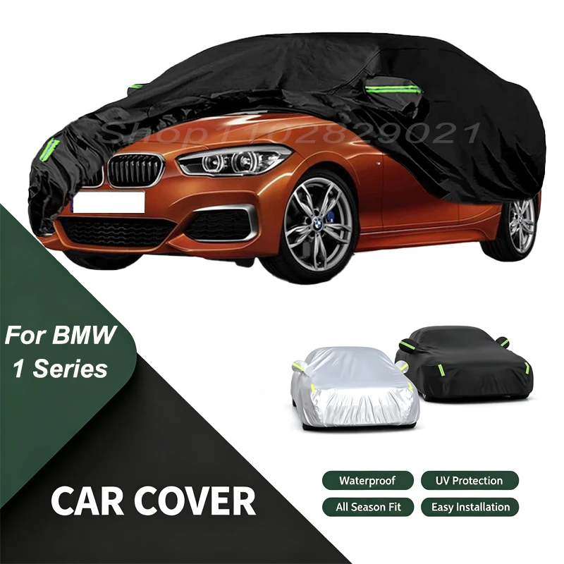 Car Cover For BMW 1 Series Waterproof Dustproof Outdoor Protection, UV Snow Sun Resistant Auto Exterior Cover Car Sunshade