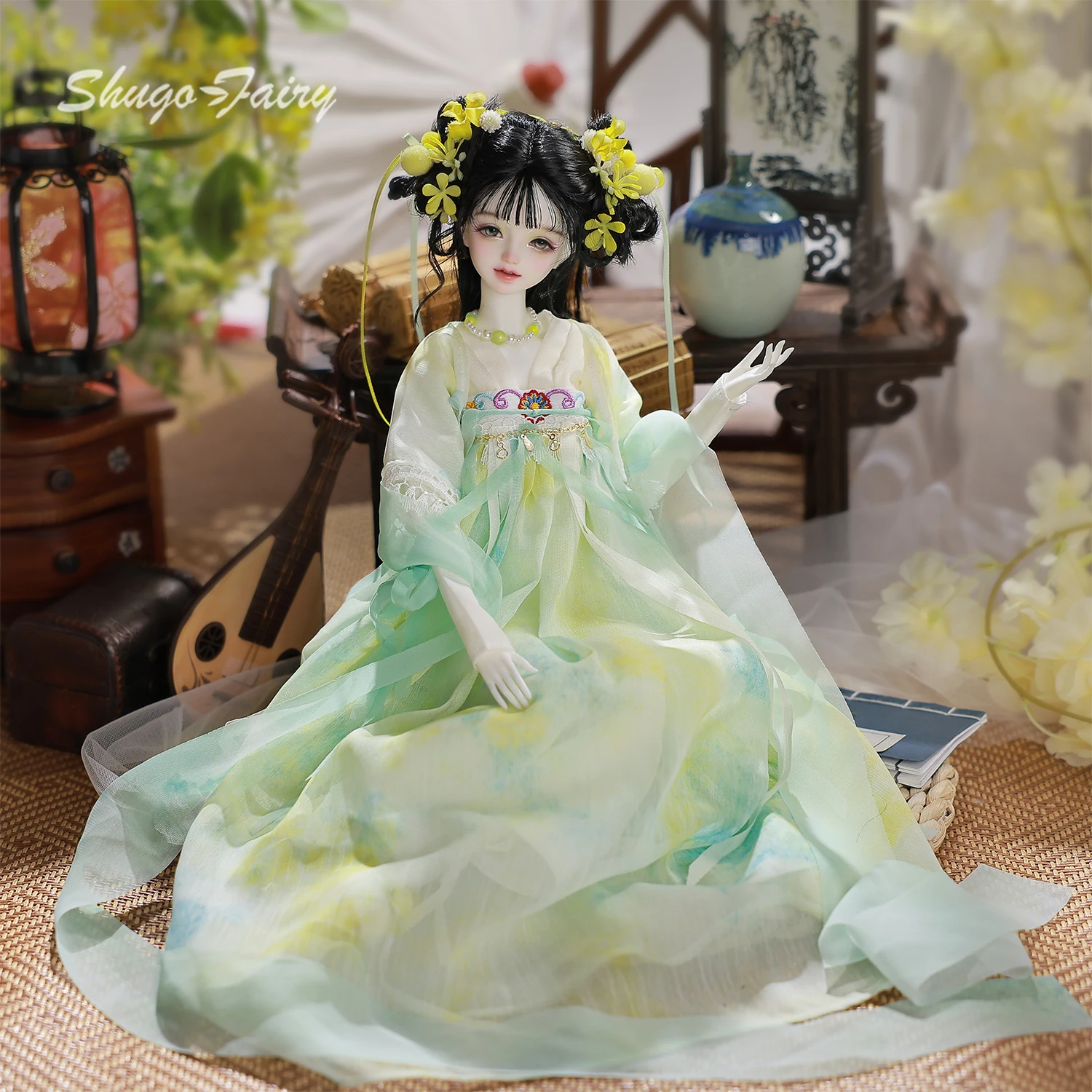 

1/4 BJD Koti A Shugafairy Osmanthus Fragrans, полный набор заколок для волос и Poseable Body, мифологическая китайская художественная кукла