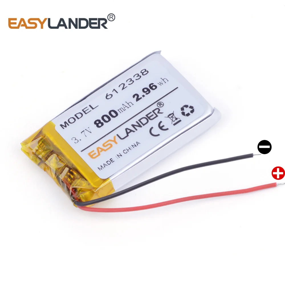 612338   Batterie ricaricabili ai polimeri di litio agli ioni di litio da 3,7 V 800 mAh 602338