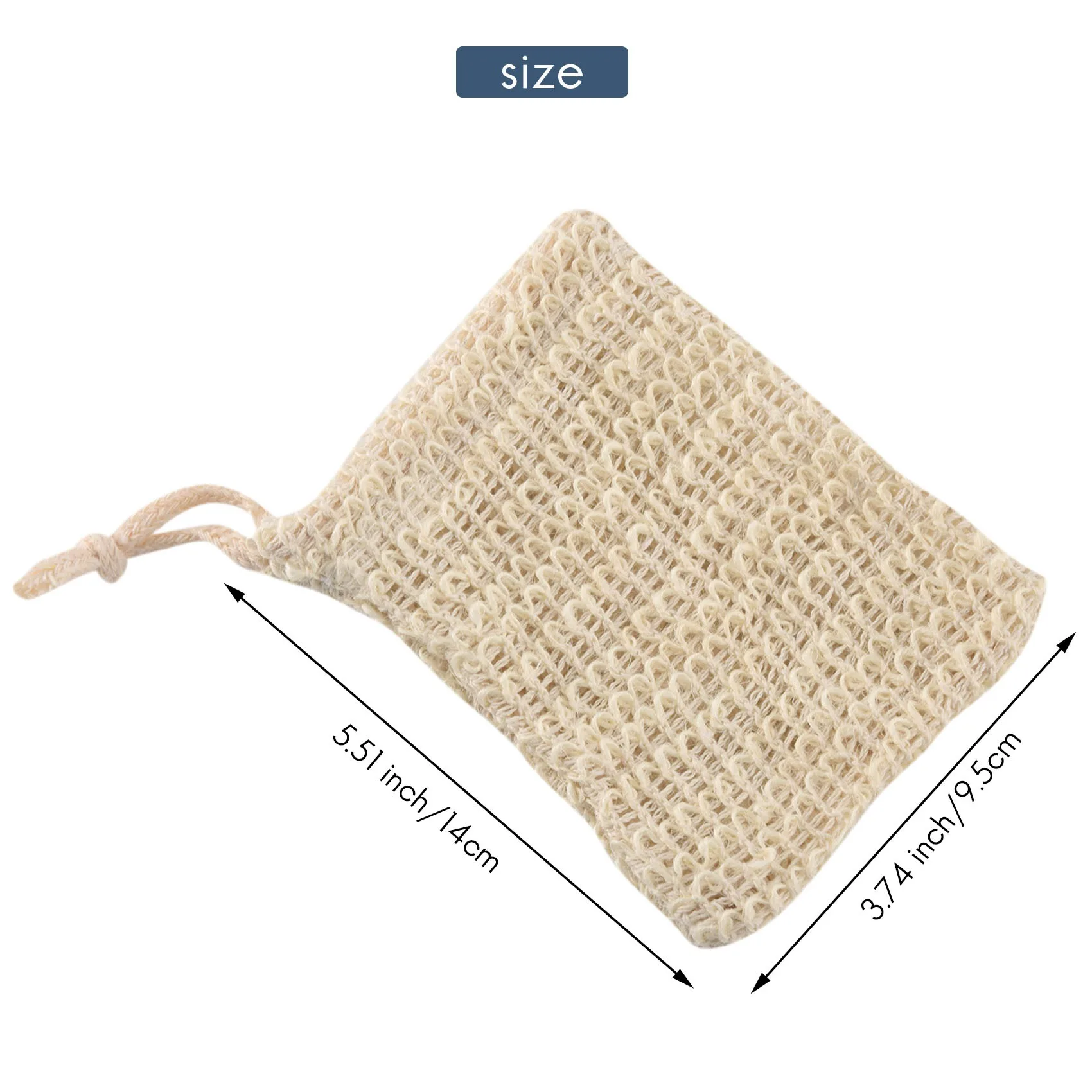 Paquete de 30 bolsas de jabón de Sisal Natural, Protector de jabón exfoliante, funda cartuchera