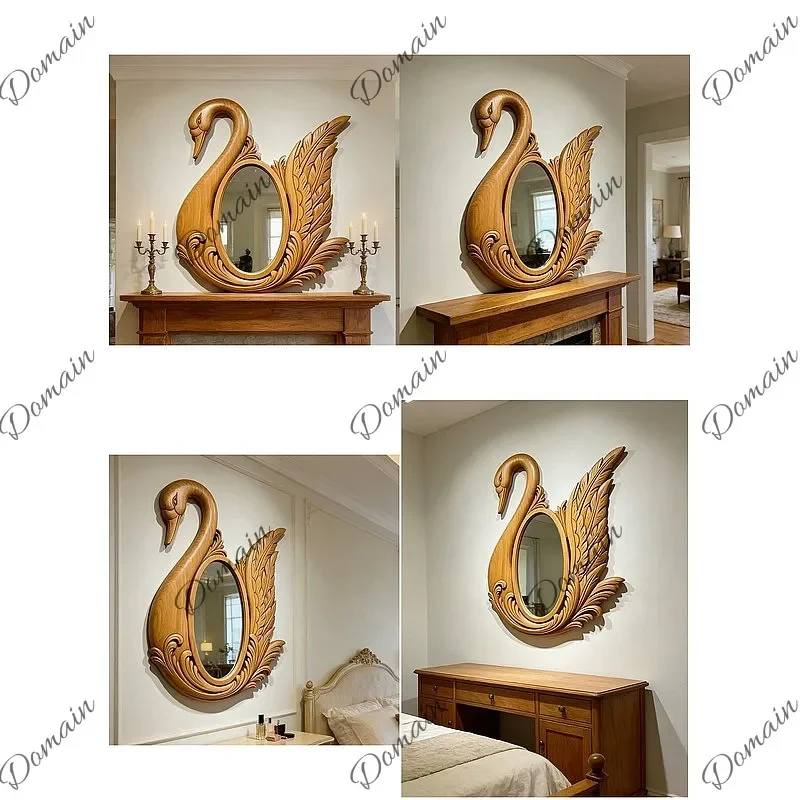 Nn Elegant French Art Vintage Carved Wall Mirror, Designer Home Decorative Dressing Mirror