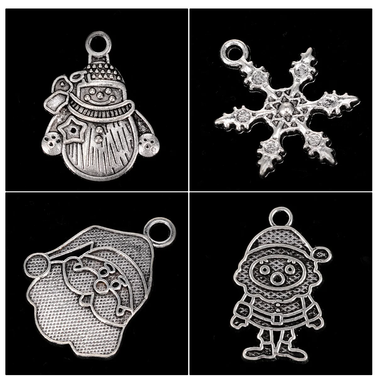 

63Pcs Christmas Alloy Santa Pendant Charms DIY Jewelry Making Necklace Key Chain Handmade Craft Accessories Alloy Pendant Charm