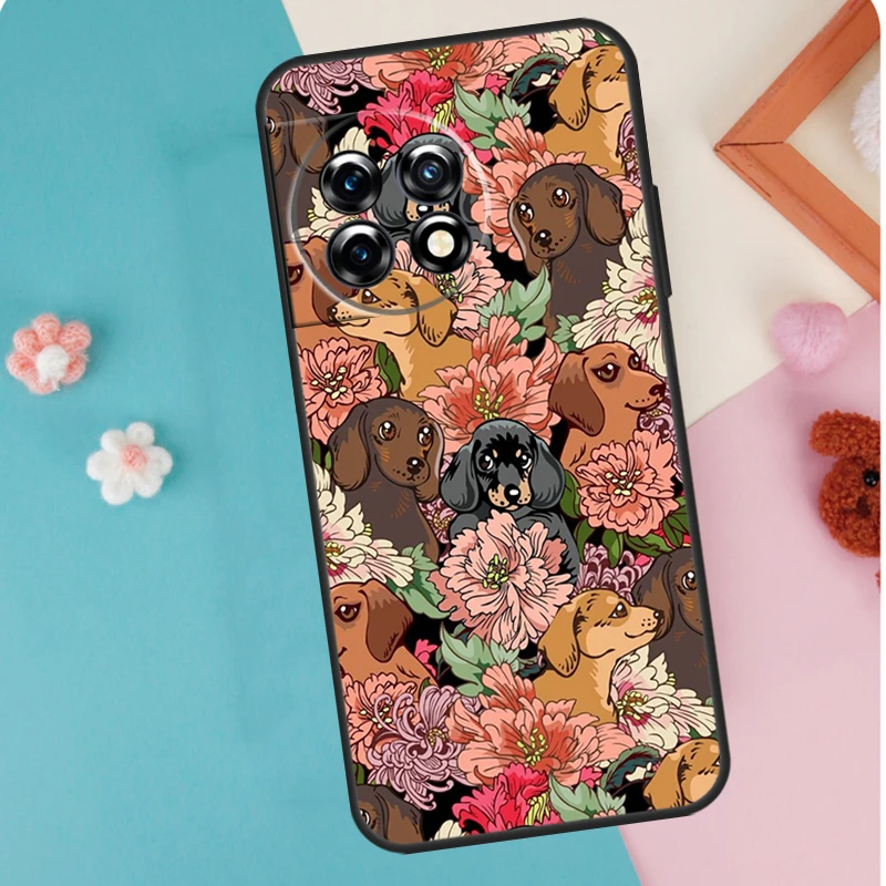 Dachshund Dog Case For OnePlus 12 11 9 10 Pro 9RT 10T 10R 12R OnePlus Nord N10 N20 CE 2 3 Lite 2T Cover