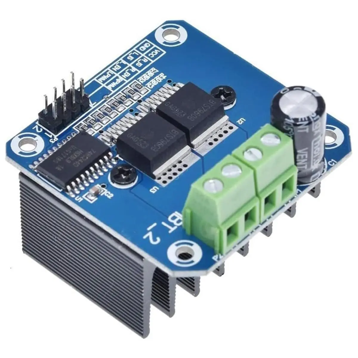 

(CLOS) Комплект из 4 драйверов для двигателей H-типа BTS7960 43A - Мощный контроллер двигателя постоянного тока с ограничением тока и защитой от перегрева