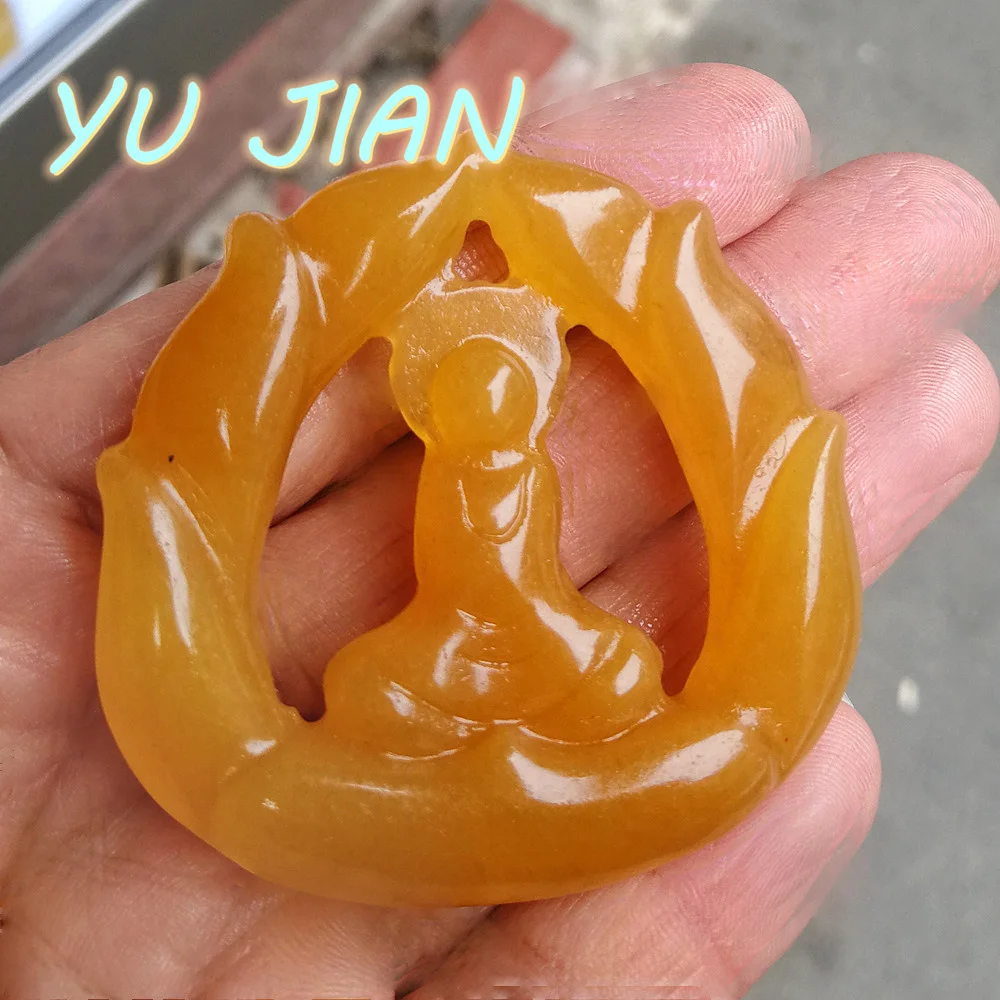 

Natural Yellow Dragon Jade Hollow Pendant Real Certification Exquisitely Hand-carved Fine Quality Necklace Perfect Jewelry