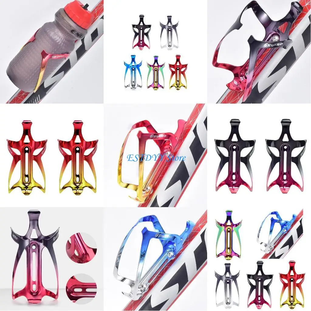 Gaiola água colorida para bicicleta, suporte para garrafa água, gaiolas