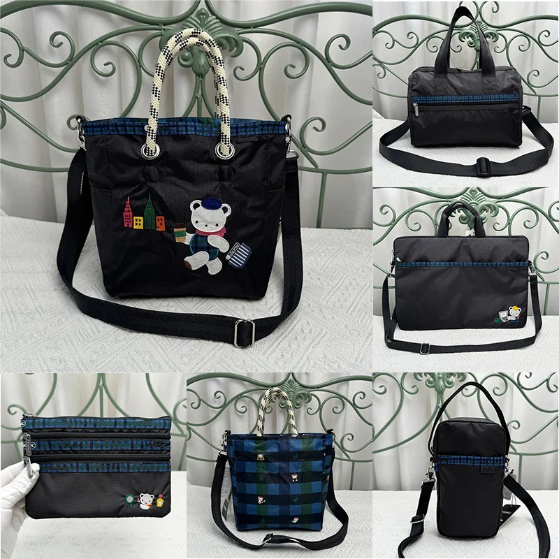 Familiar Embroidery Bear Women Bag Japan Popular Bag Handbag Tote Casual Computer Crossbody Bag 1114