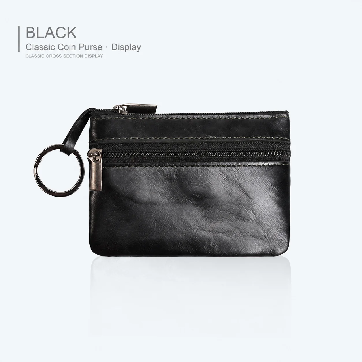 Key Ring Wallet Top Grain Mini Key Pouch Genuine Leather Coin Purse Portable Top Grain Leather Wallet For Daily Carry Card Women