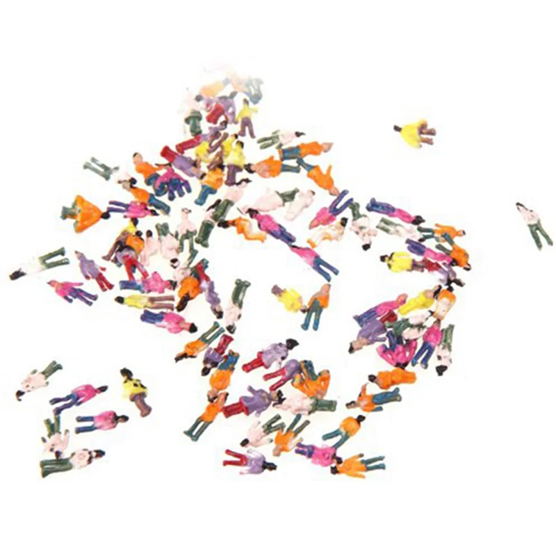 

A63T-400Pcs Z Масштаб 1:200 Смешанная окрашенная модель Люди Поезд Парк Уличные пассажирские фигурки