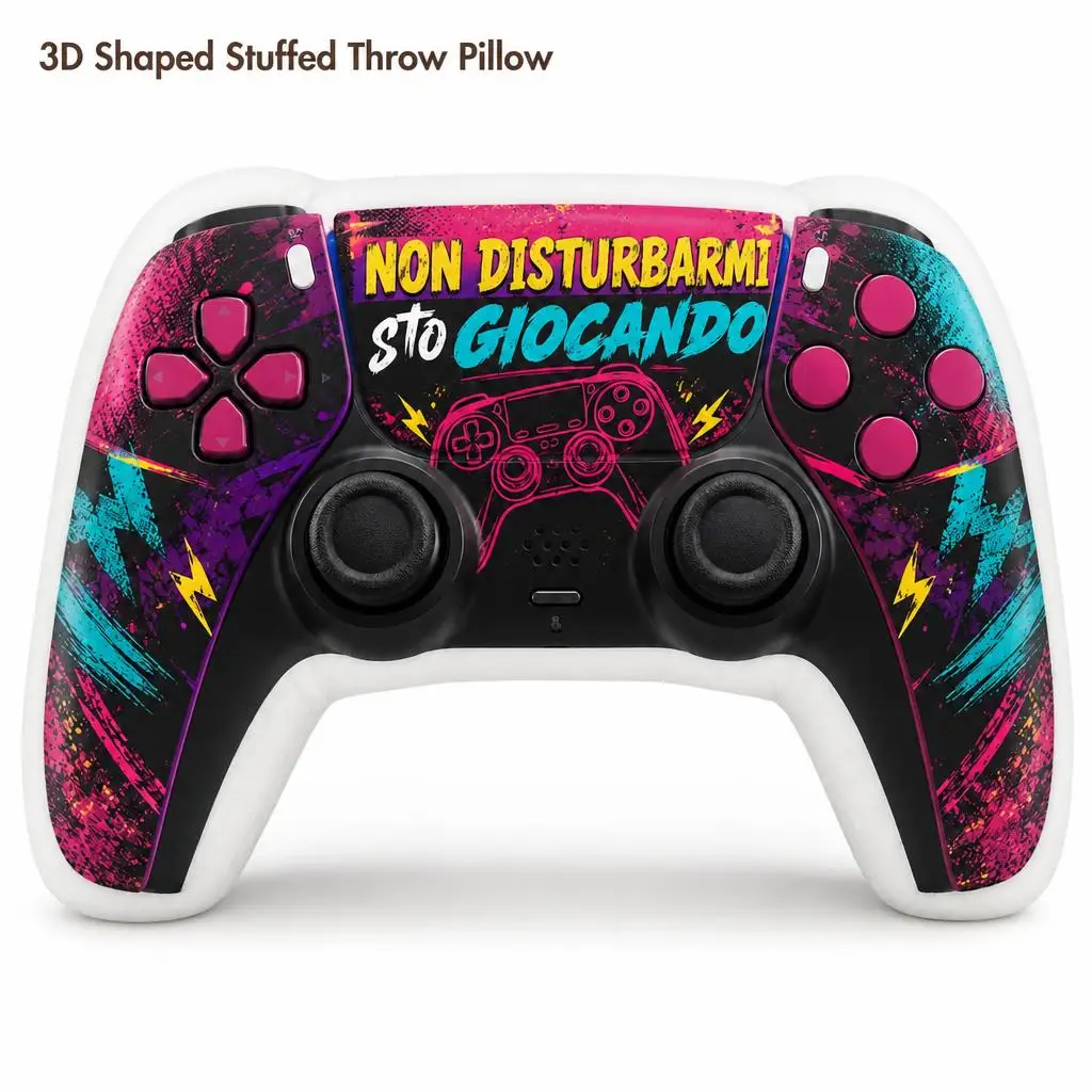 Funny Do Not Disturb Italian Gaming Gamer Humor Plush Pillow Cushion Irregular Stuffed Throw Pillow Home Decor Gift Sofa Bed