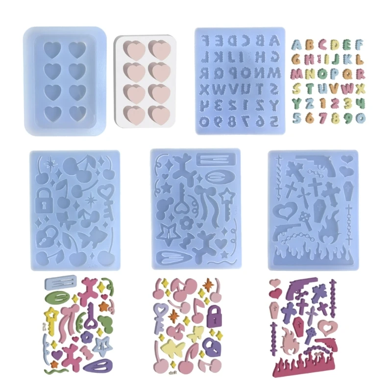 

Глянцевые силиконовые формы для украшения зыбучих песков, наполнитель, Звездный брелок, форма «сделай сам» для изготовления подвесок из эпоксидной смолы