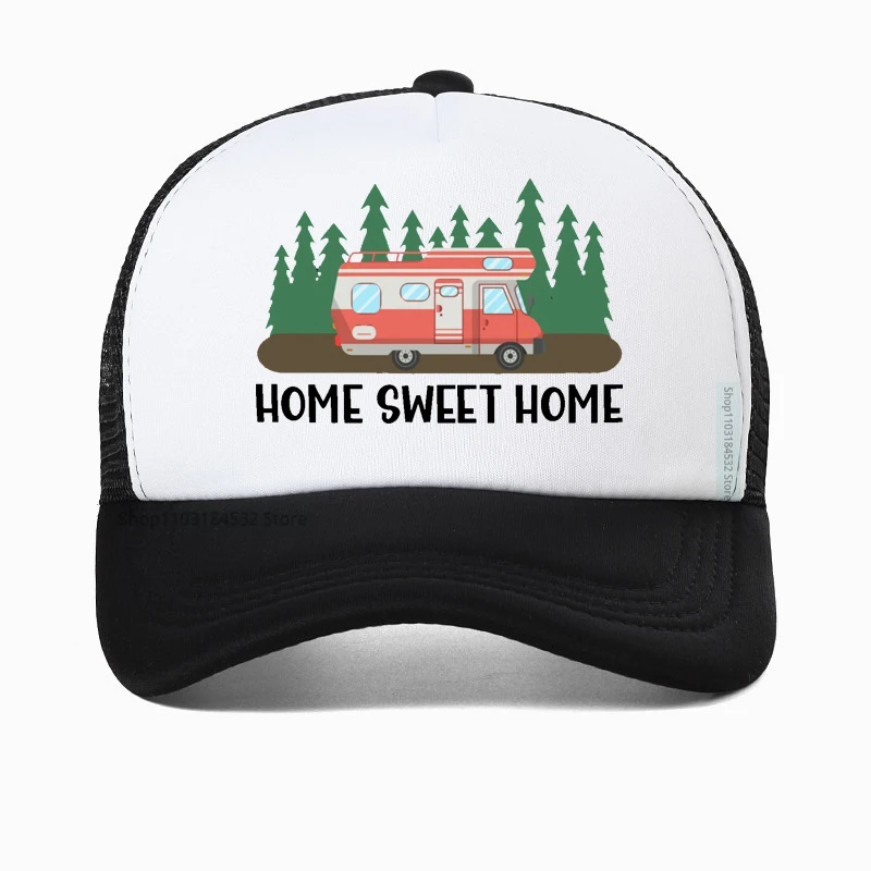 

Motorhome RV Camping Camper Home Sweet Baseball Cap Outdoor Travel Adventure Dad hat Summer Unisex Mesh Visor Outdoor Sun Hats