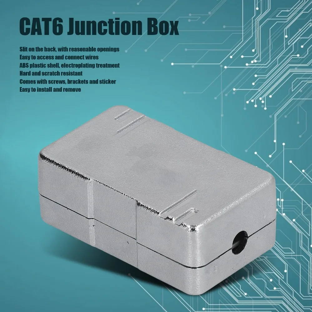

Durable Shielded Design CAT6 Junction Box Single Port With Module RJ45 Single Port CAT6 Cable Box Network Wiring