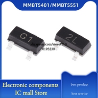 50pcs/lot  MMBT5551 G1 MMBT5401 2L MMBT3906 2A MMBT3904 1AM  MMBT2222A 1P MMBT4401 MMBT4403  TRANS NPN PNP SOT-23  In Stock