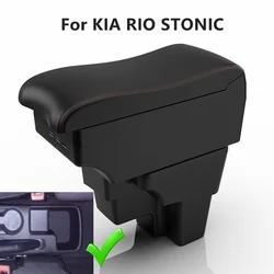 Car Armrest Box for KIA RIO STONIC 2015 2016 2017 2018 2019 2020 2021 for Europe South America Retrofit Parts Center Storage Box