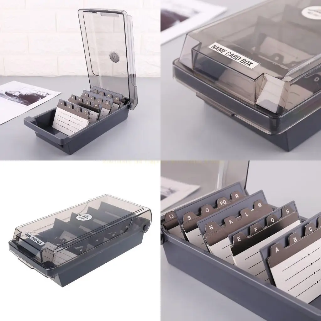 

Large Capacity Splitter Index Tabs Business Card Holder Name Card Storage Box Or