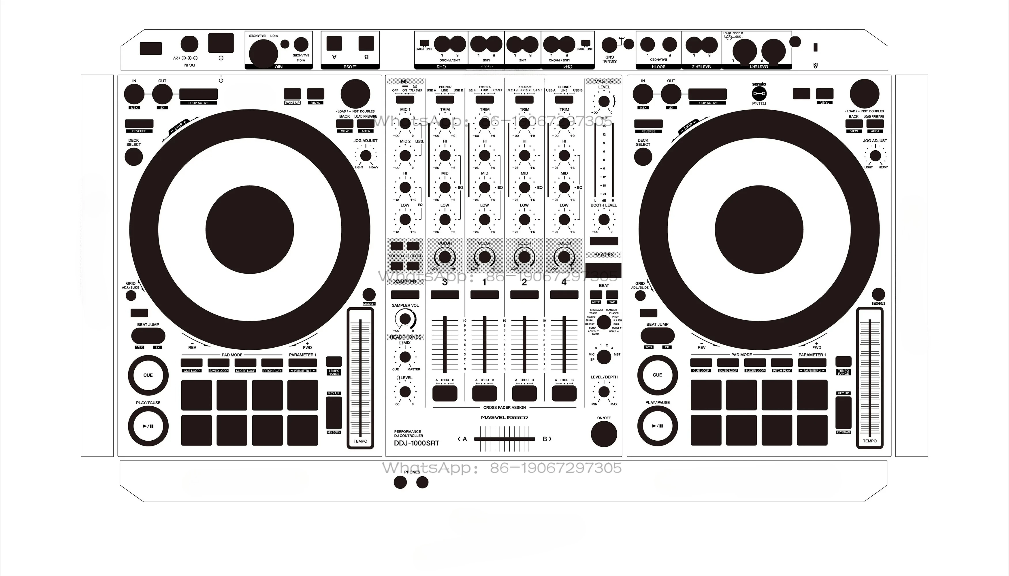 DJ Controller Protective Film DDJ-1000 SRT Disc Lighter Skin Sticker