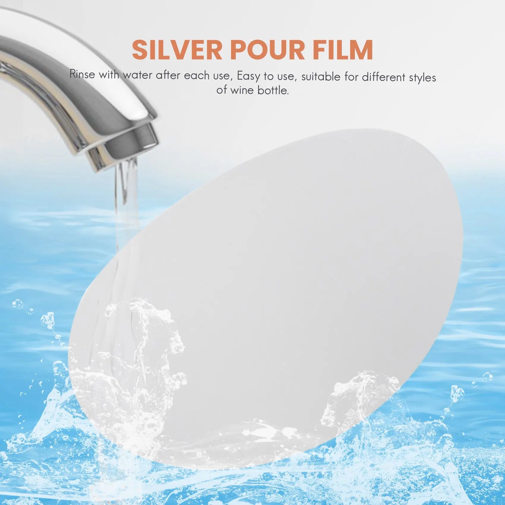 AT77 50 قطعة 3 بوصة قرص مدفق النبيذ الفضي مقاوم للتنقيط صب فوهة الصب