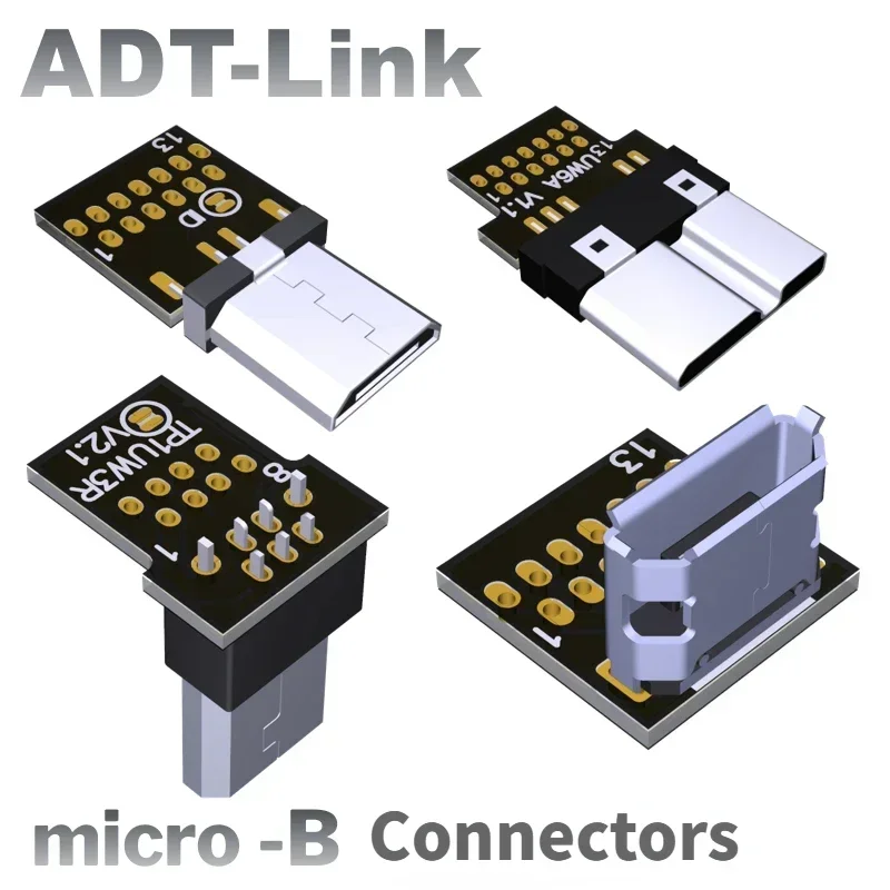 DIY Micro-B Micro USB 2.0 3.0 Connectors Male Female Micro-USB Assembly Built-in Adapters FPV Brushless Handheld Gimbal Monitor