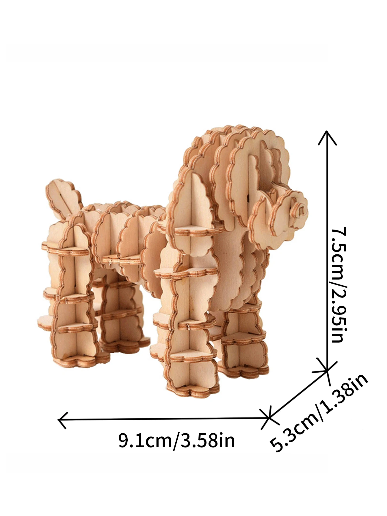 3D деревянная головоломка с животными, пудель, собака, наборы моделей, деревянная головоломка, деревянные подарки на Рождество
