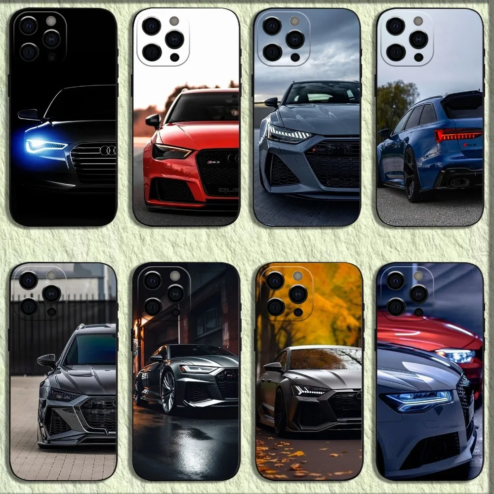 

Sport Car A-Audis-R-S Phone Case For iPhone 16,15,14,13,12,11,Pro,X,XS,Max,XR,Plus,Mini Soft Black Cover